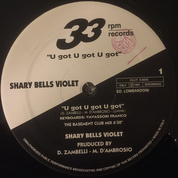 Shary Bells Violet - U Got U Got U Got